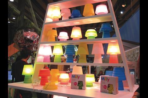 Milly lamps can be pushed into different shapes to make transporting them easier